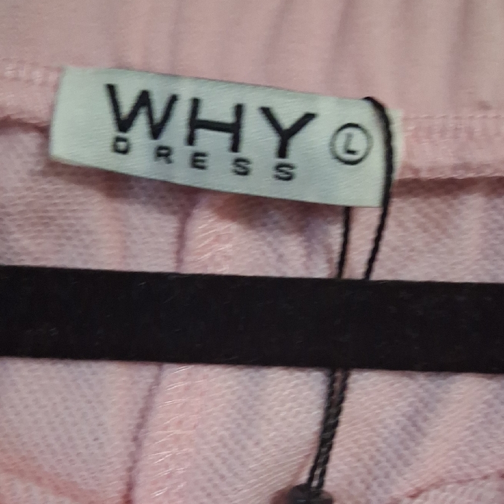 Pink Wide Leg Pants with Sequin Glass Design - Picture 2 of 8